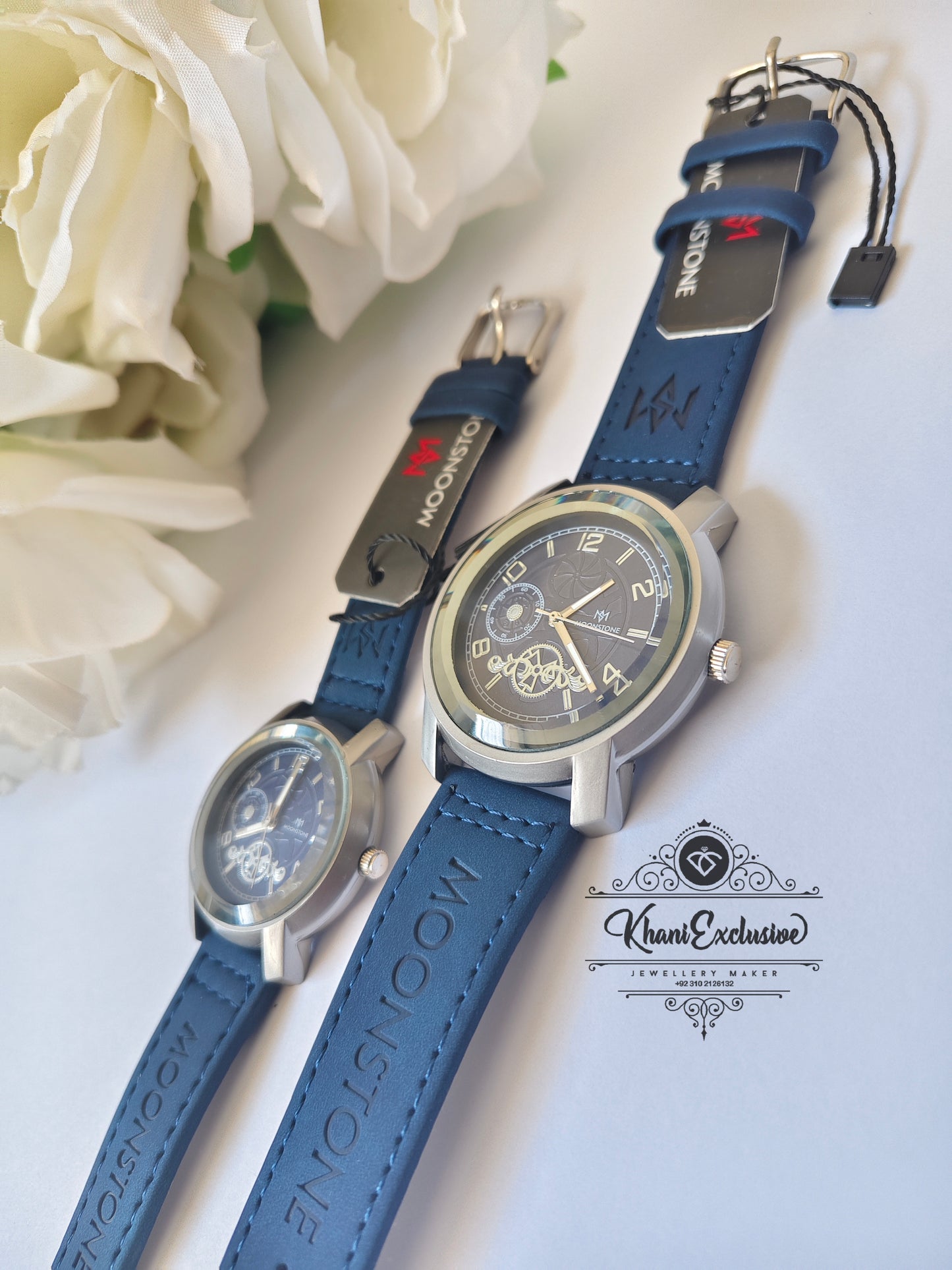 COUPLE BLUE STRAP WATCH