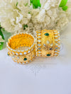 KUNDAN WHITE PAREL BANGLE