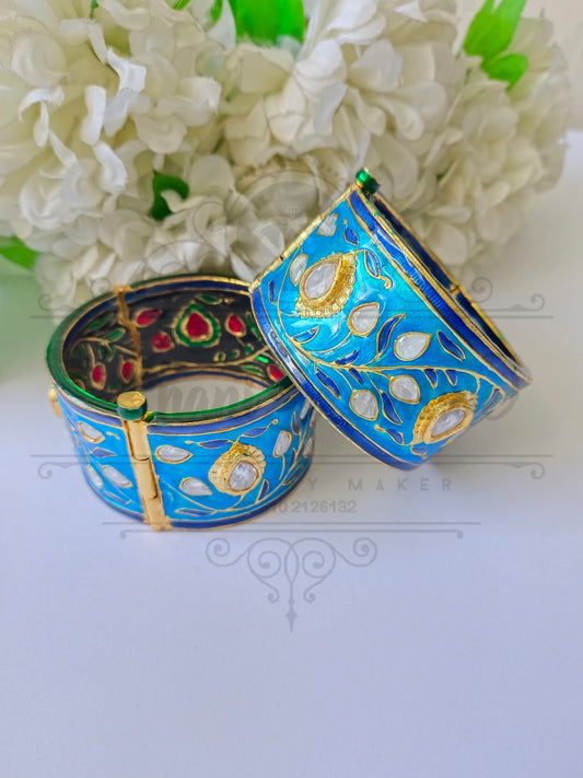 KUNDAN FEROZI COLOR MENA BANGLE