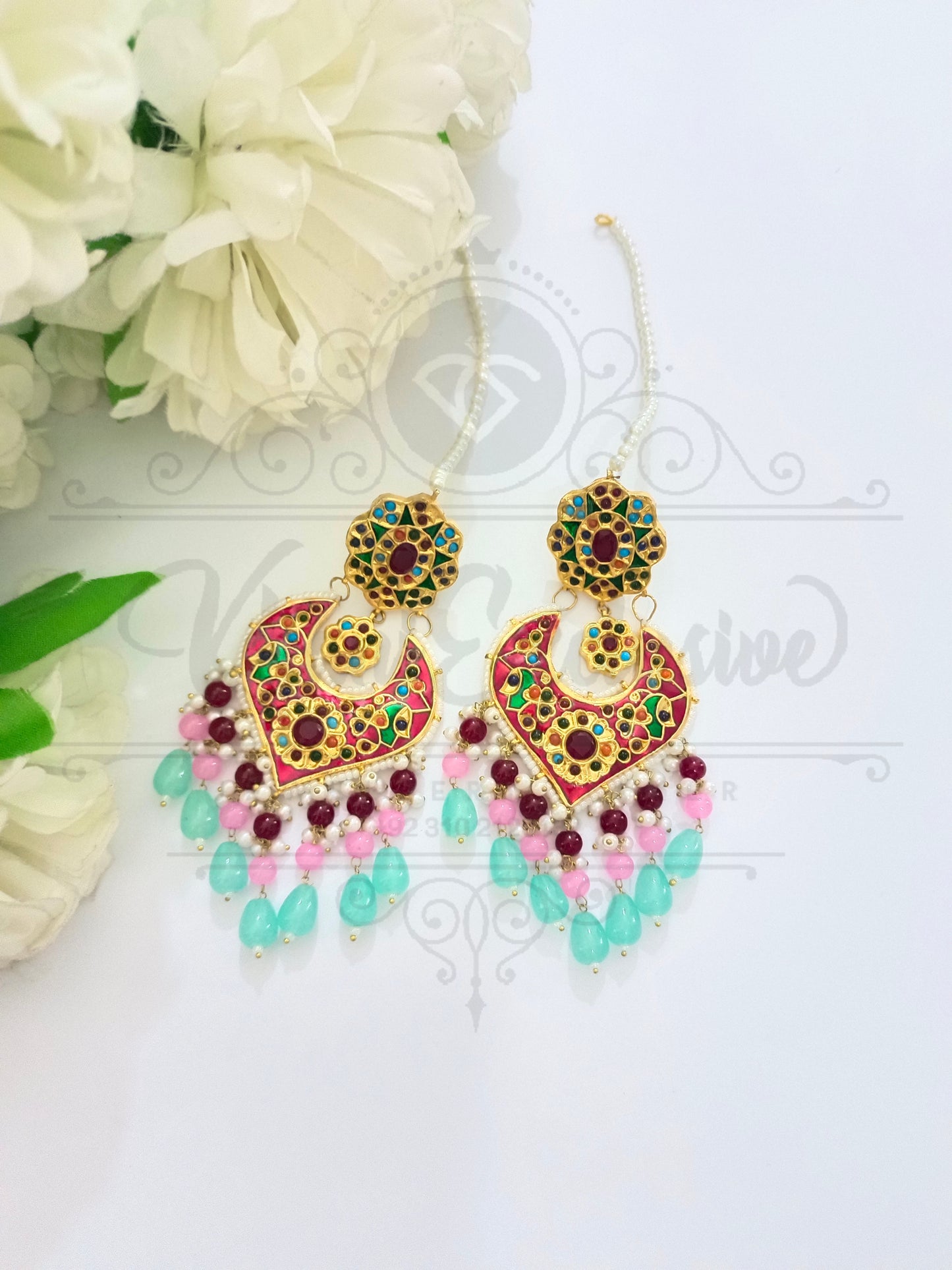 KUNDAN MULTI COLOR EARRING