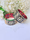 KUNDAN BLACK MENA BANGLE