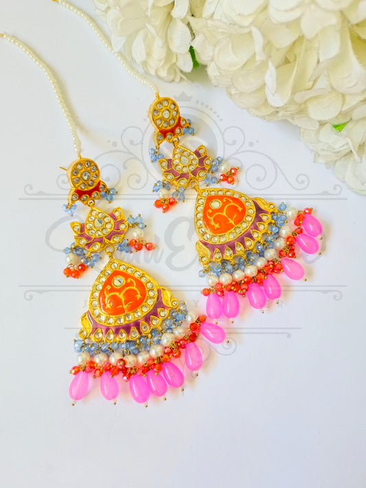 KUNDAN MULTI COLOR EARRING