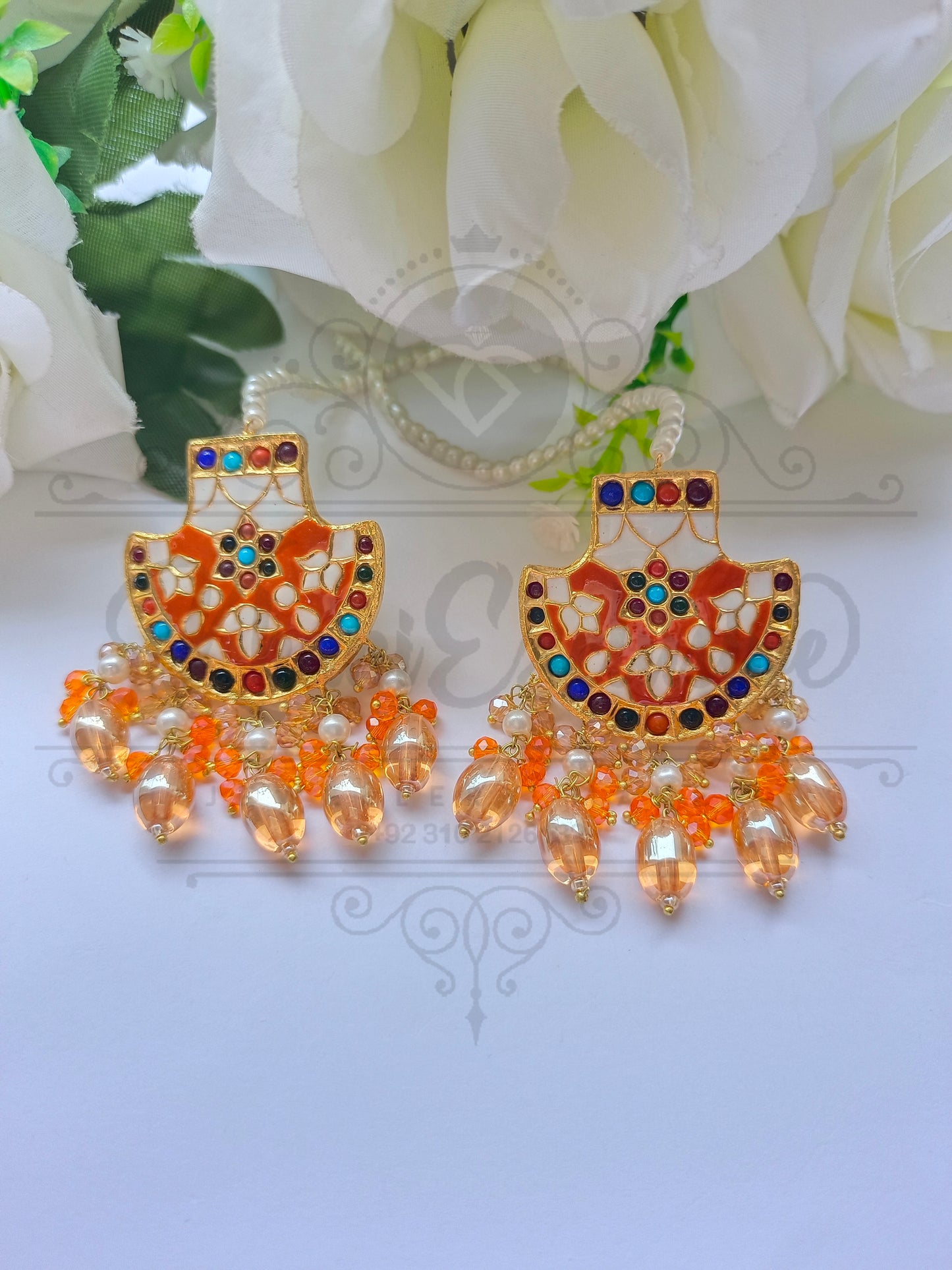 KUNDAN ORANGE & GOLDEN COLOR TOPS