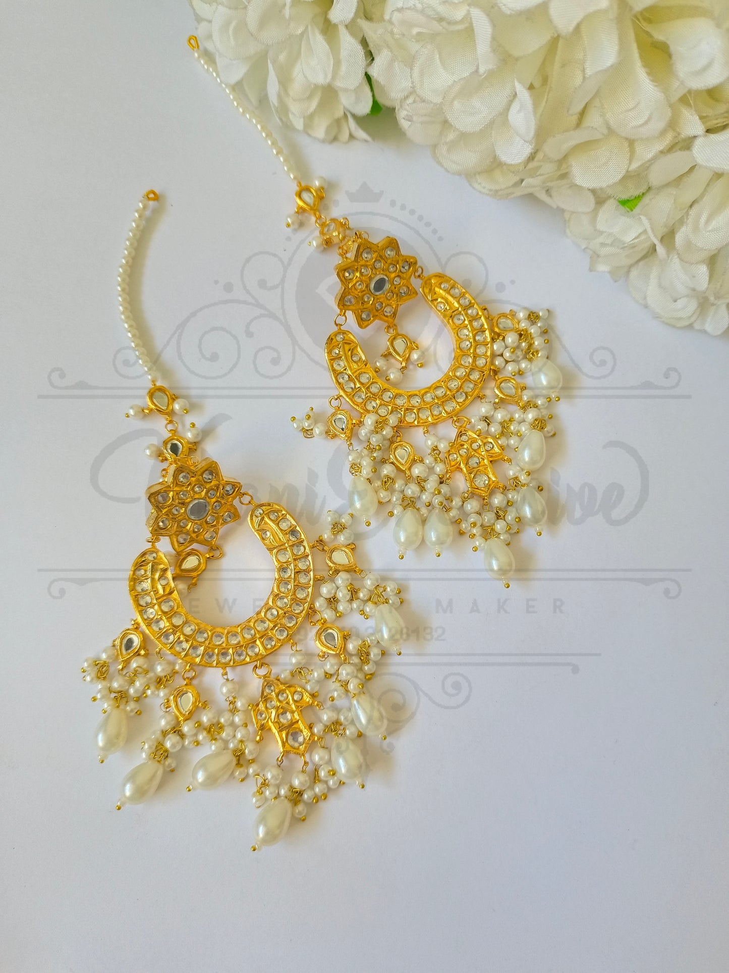 KUNDAN GOLD PLATED EARRING