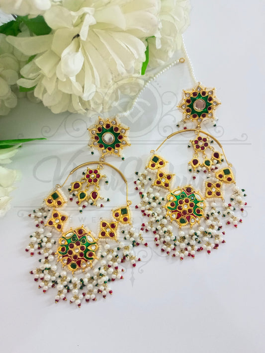 KUNDAN MULTI COLOR EARRING