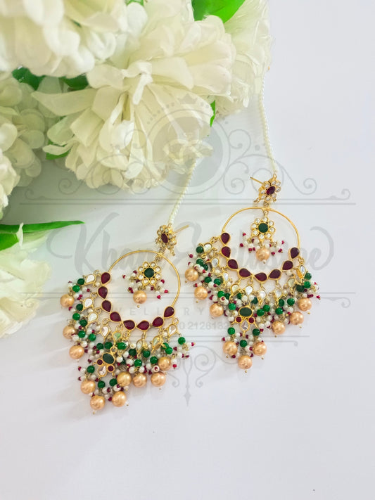 KUNDAN MULTI COLOR EARRING