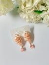 EID COLLECTION BABY PINK REAL STONE EARRING