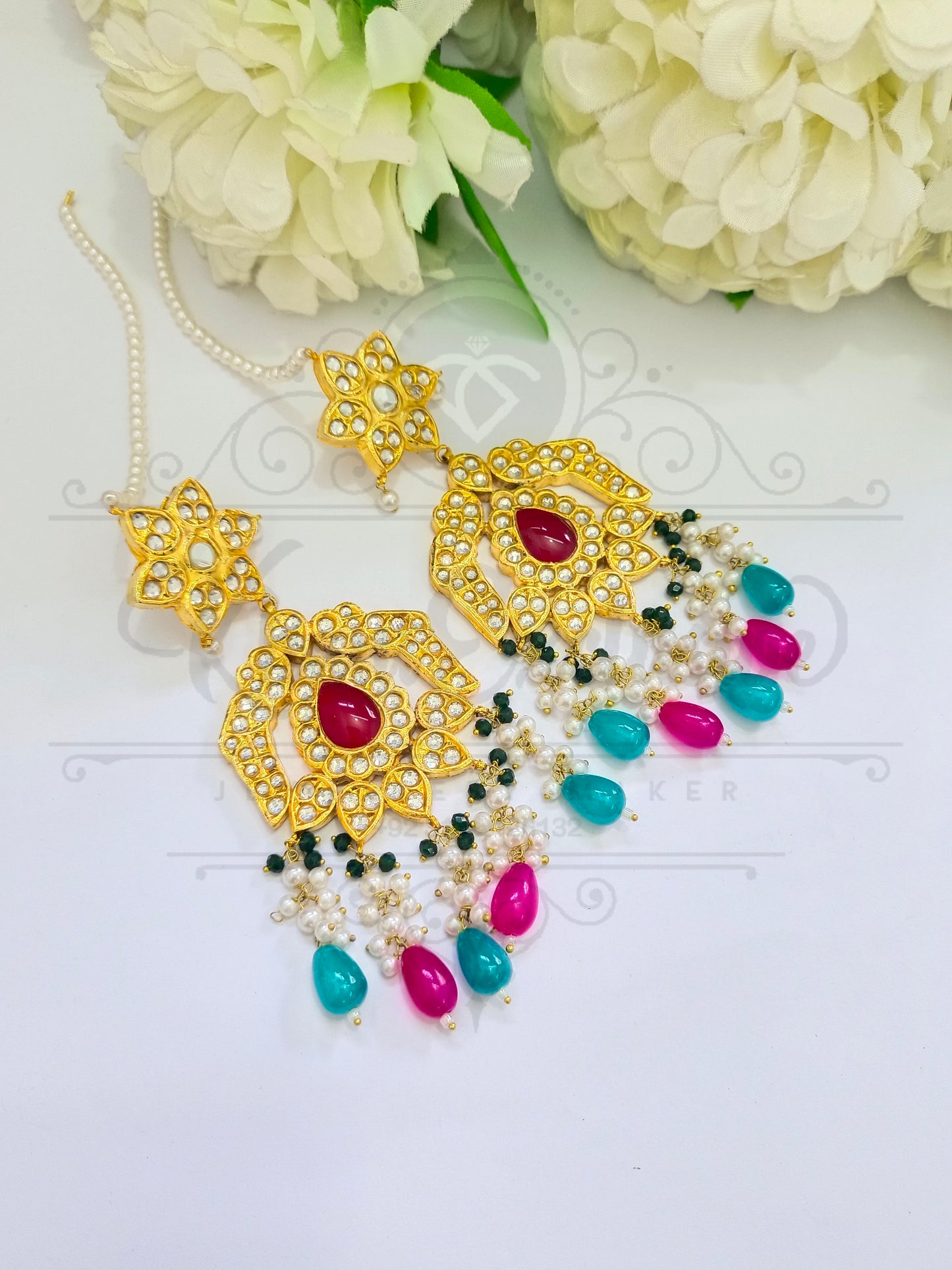 KUNDAN MULTI COLOR EARRING