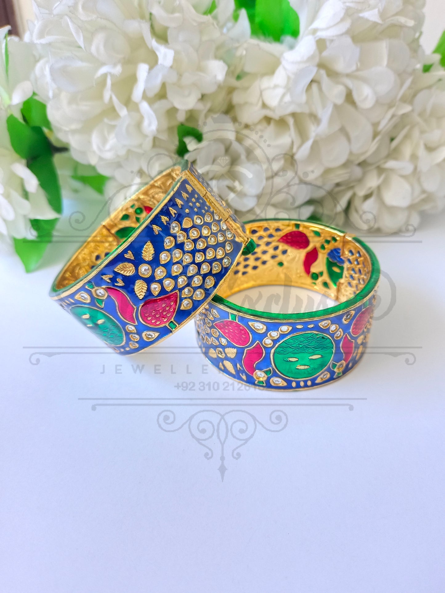 KUNDAN MULTI COLOR BANGLE