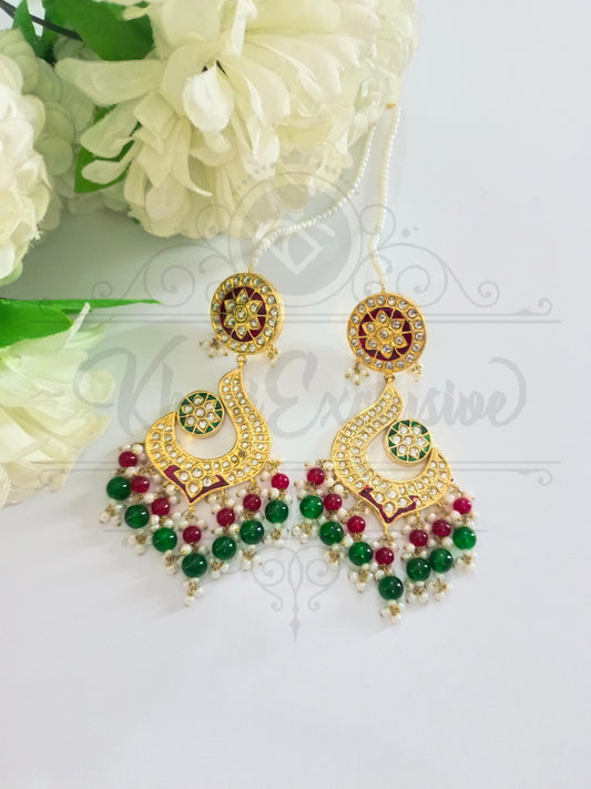 KUNDAN MULTI COLOR EARRING