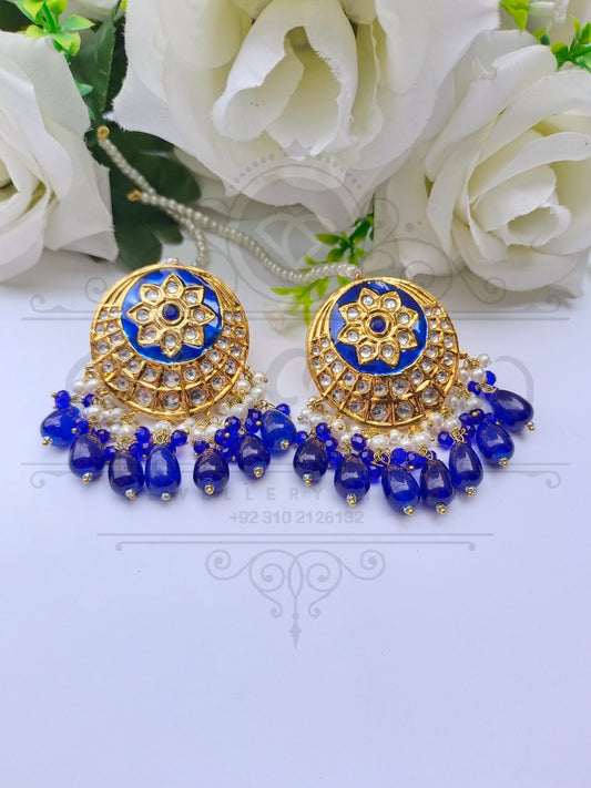 KUNDAN WHITE & BLUE COLOR TOPS