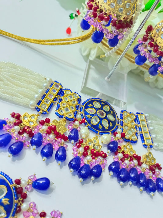 ROYAL BLUE KUNDAN CHOKER