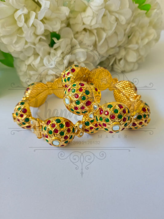 KUNDAN MULTI STONE BANGLE