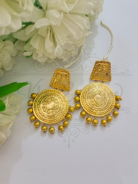 KUNDAN GOLD PLATED EARRING