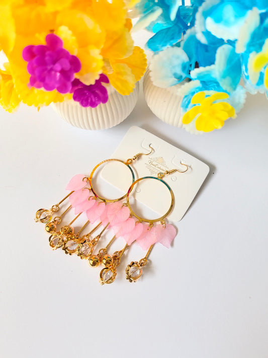 EID COLLECTION METAL BABY PINK HART EARRING