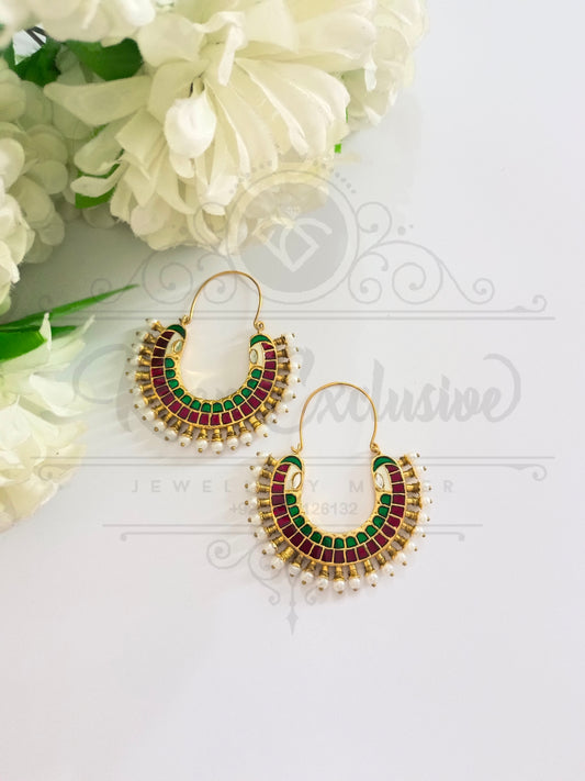 KUNDAN MULTI STONE EARRING