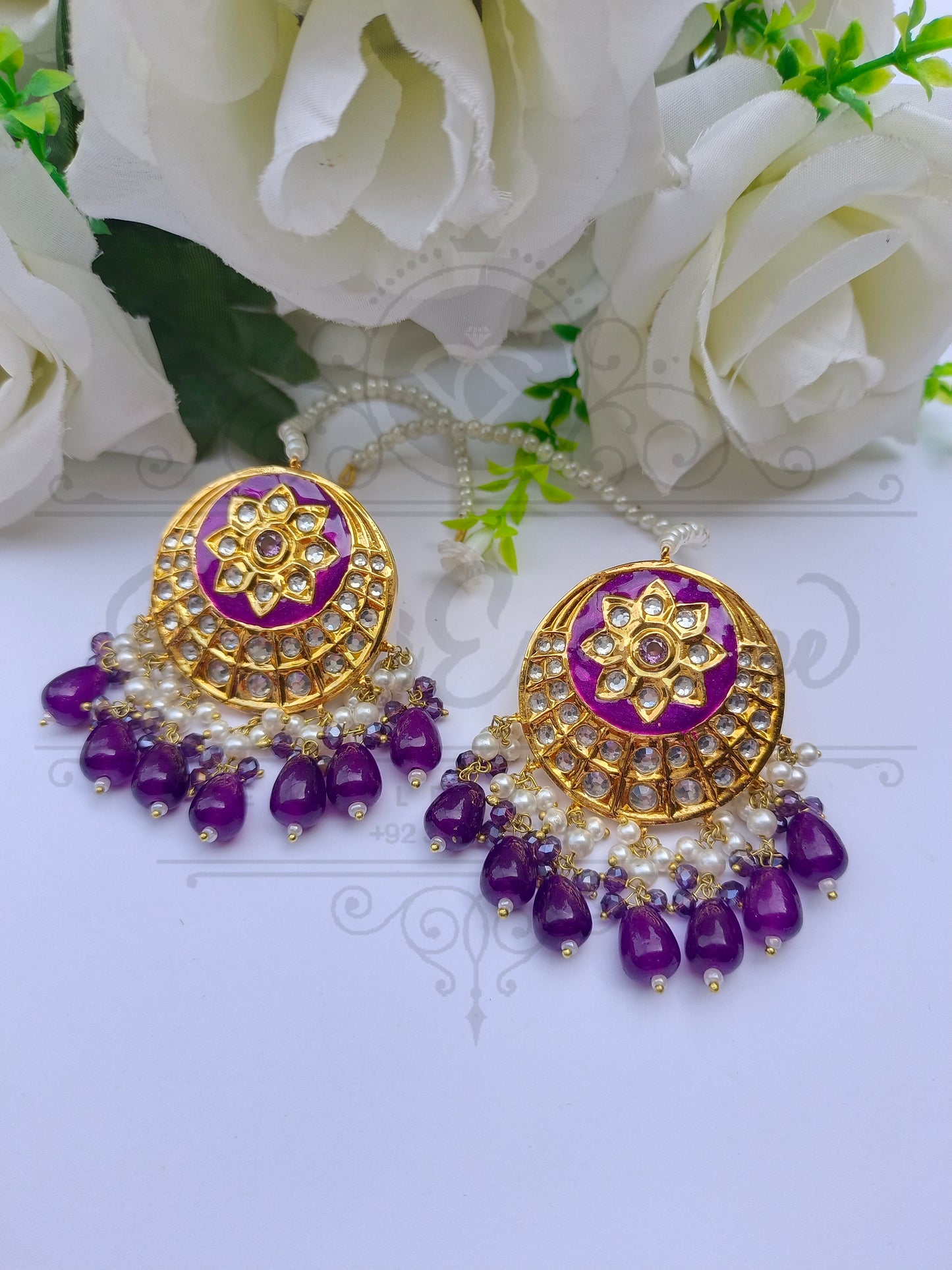 KUNDAN WHITE & LAVENDER COLOR TOPS