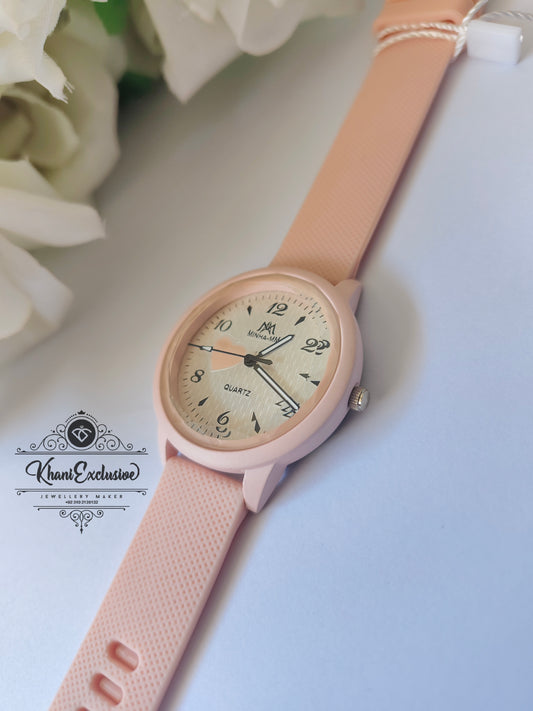 FEMALE PINK STRAP WATCH