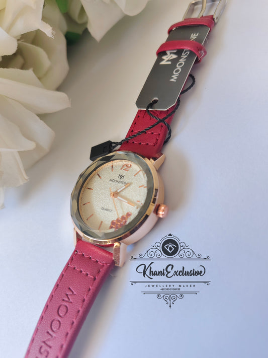 FEMALE RED STRAP WATCH